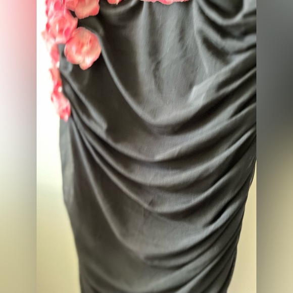 Y2K Betsey Johnson New York Vintage Pink Petal Ruche Formal Prom Dress - Picture 7 of 15